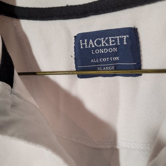 Hackett London Aston Martin Racing White Polo shirt, Size L/XL - Picture 2 of 6